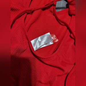Red no boundaries 1 piece bathing suit